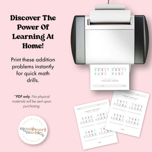 Addition Drills Workbook Level 5