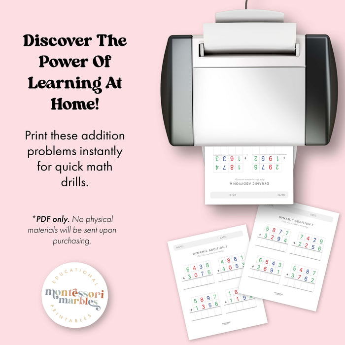 Addition Drills Workbook Level 5