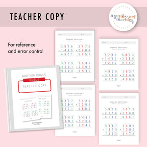 Addition Drills Workbook Level 5