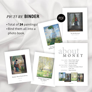 Claude Monet Montessori Picture Binder