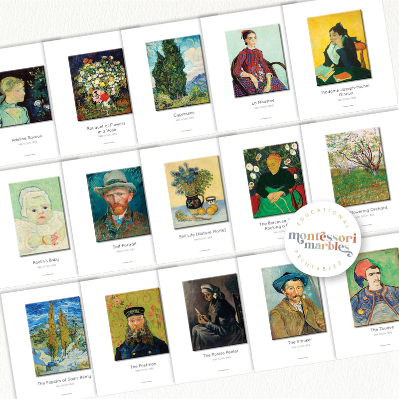 Vincent Van Gogh Montessori Picture Binder