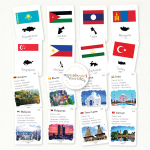 Asian Countries Fact Cards