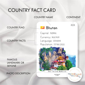 Asian Countries Fact Cards