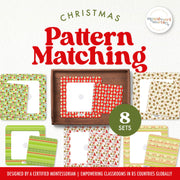 Christmas pattern matching cards for visual recognition skills