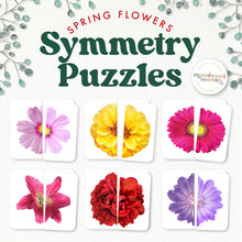 Load image into Gallery viewer, Flowers Symmetry Matching Puzzles
