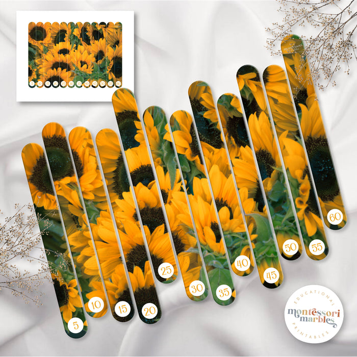 Flowers Skip Counting Activity | Craft Stick Math Puzzles Ages 4-6 PDF ...