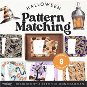 Halloween pattern matching cards for seasonal activities