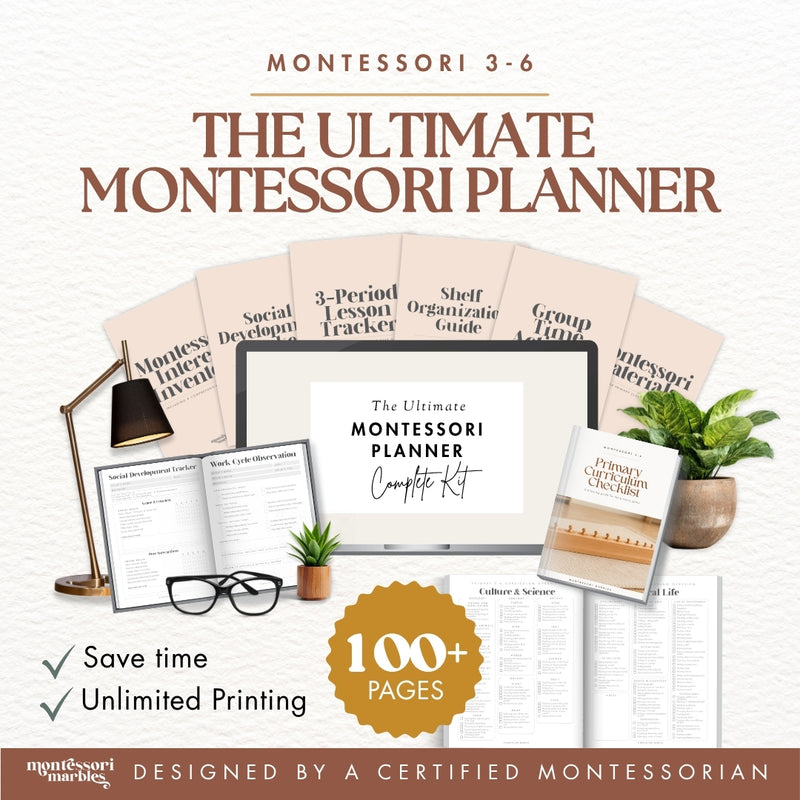 Comprehensive teacher planner for Primary classroom organization — Montessori ages 3-6