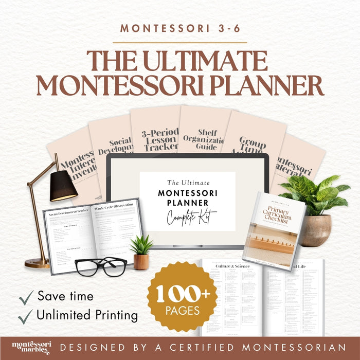 Montessori Teacher Planner | Primary 3-6 Classroom | 100+ Page Printable PDF