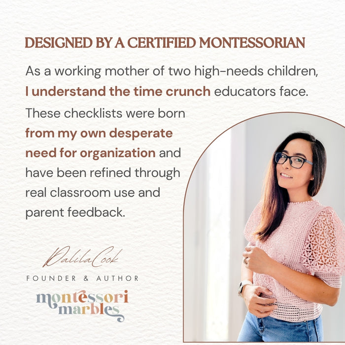 Complete Montessori Curriculum Checklist Bundle | Teacher Resources Ages 1-6