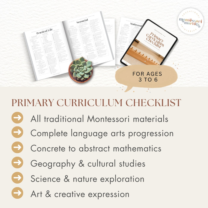 Growing Learner Bundle: Montessori Curriculum Checklists (Ages 3-12)