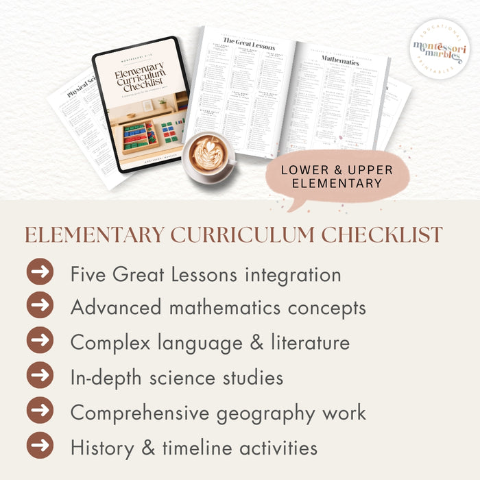 Growing Learner Bundle: Montessori Curriculum Checklists (Ages 3-12)