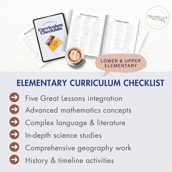 Growing Learner Bundle: Montessori Curriculum Checklists (Ages 3-12)