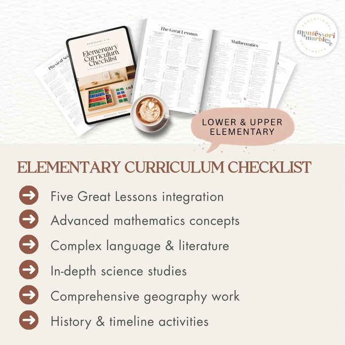 Montessori Curriculum Checklists Bundle