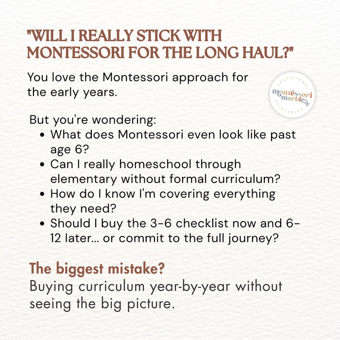 Growing Learner Bundle: Montessori Curriculum Checklists (Ages 3-12)