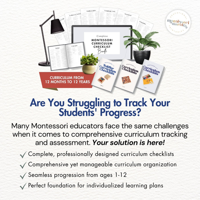 Complete Montessori Curriculum Bundle Ages 1-12