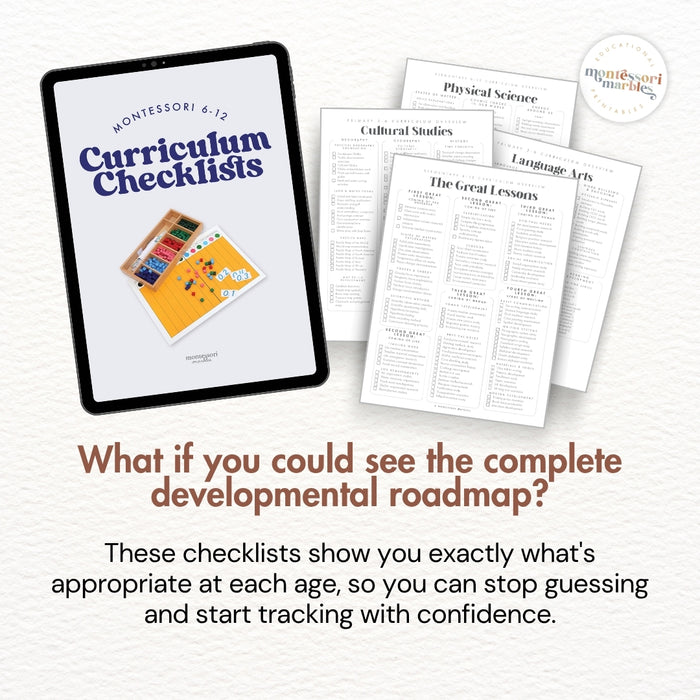 Growing Learner Bundle: Montessori Curriculum Checklists (Ages 3-12)