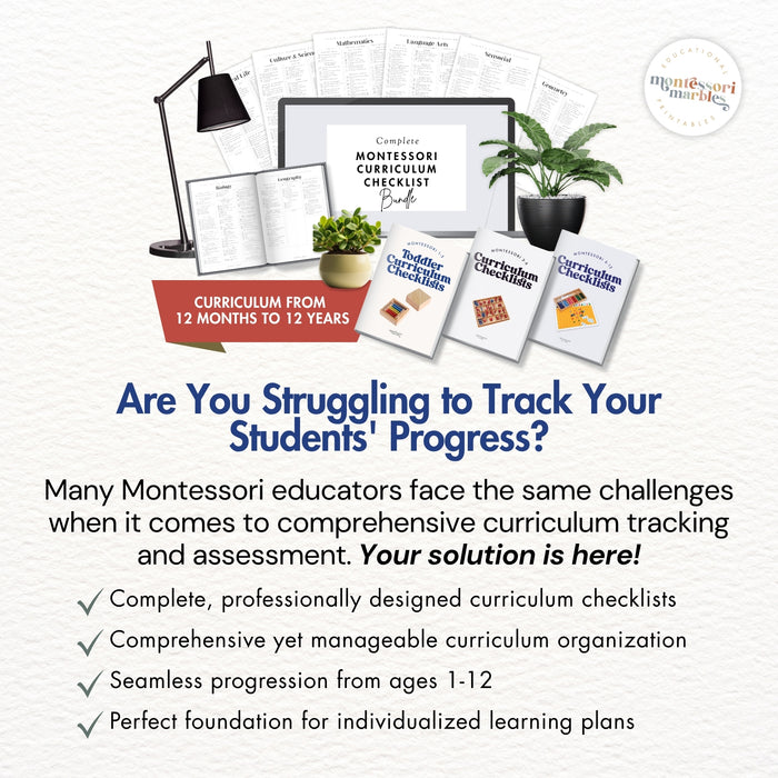 Complete Montessori Curriculum Bundle - Ages 1-12