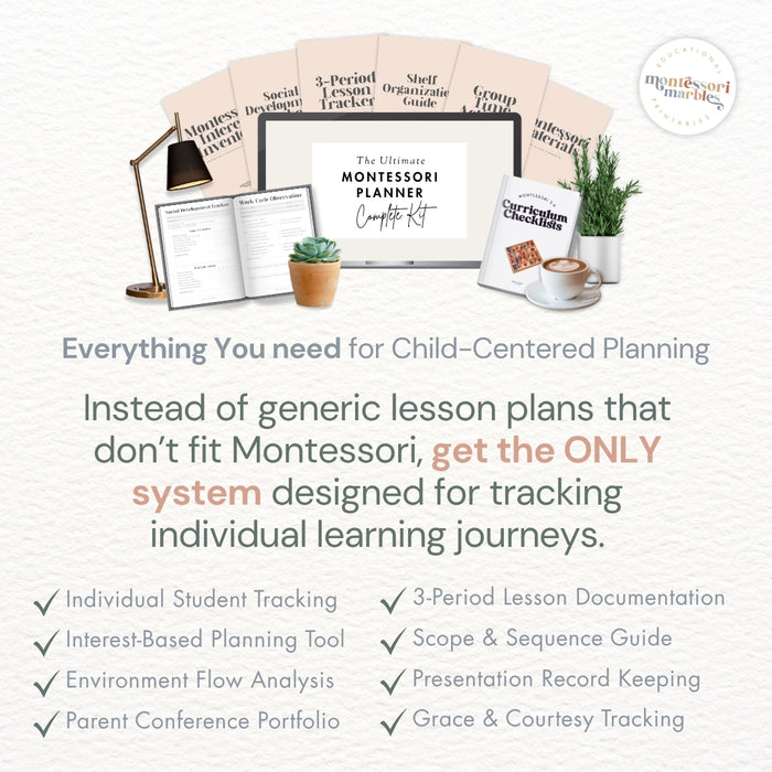 The Complete Montessori Teacher Planner Kit