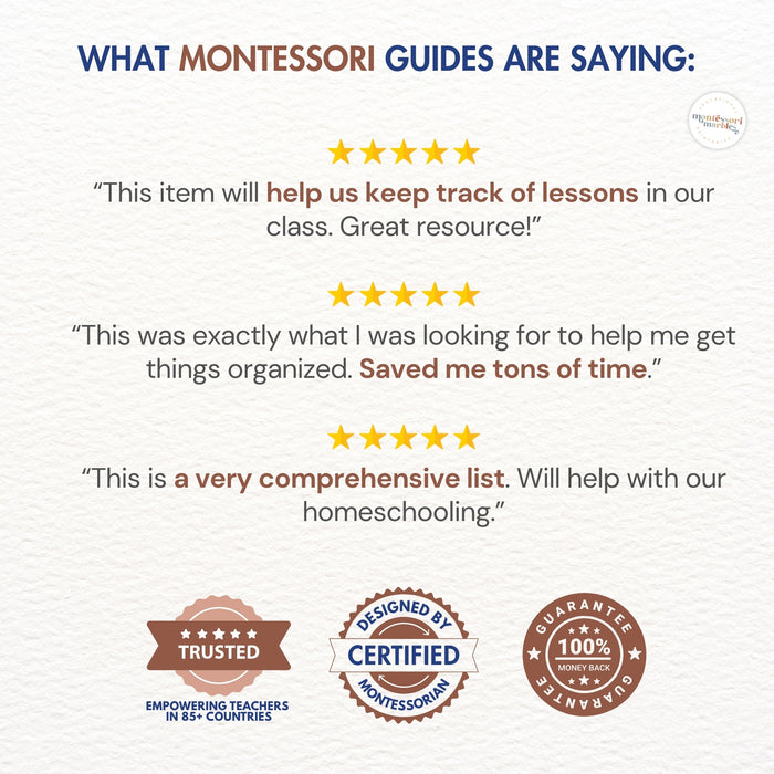 Complete Montessori Curriculum Bundle - Ages 1-12