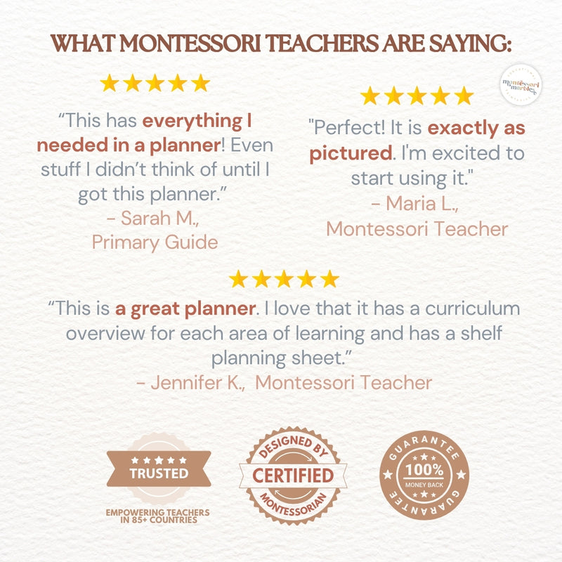 Montessori Teacher Planner | Primary 3-6 Classroom | 100+ Page Printable PDF