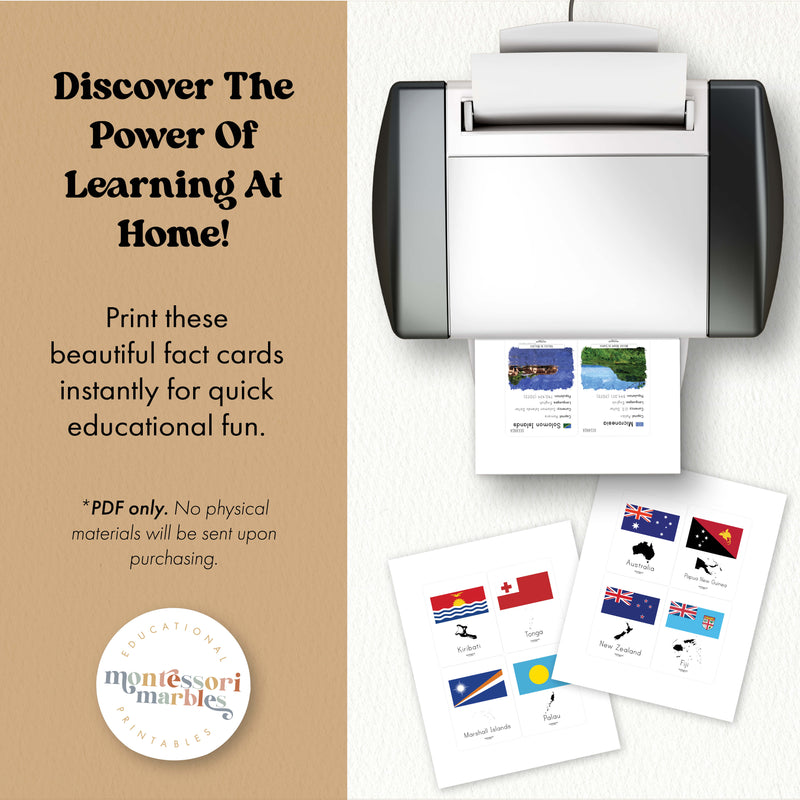 Oceania Fact Cards