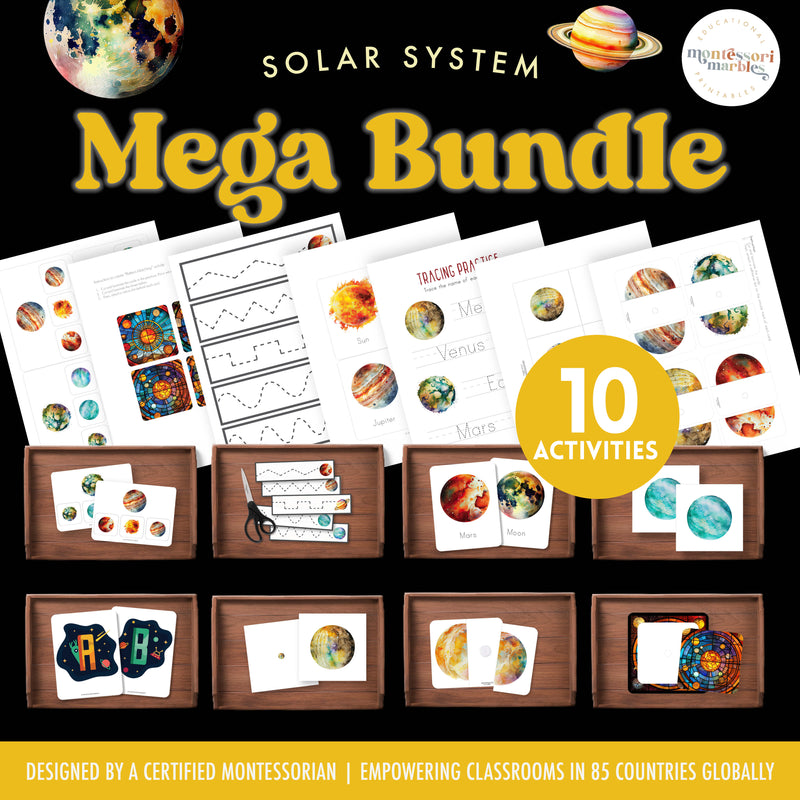 Solar system activity bundle for science learning — ages 3-6