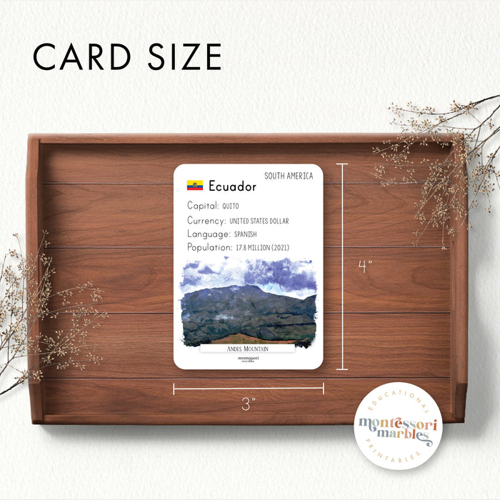 South America Fact Cards