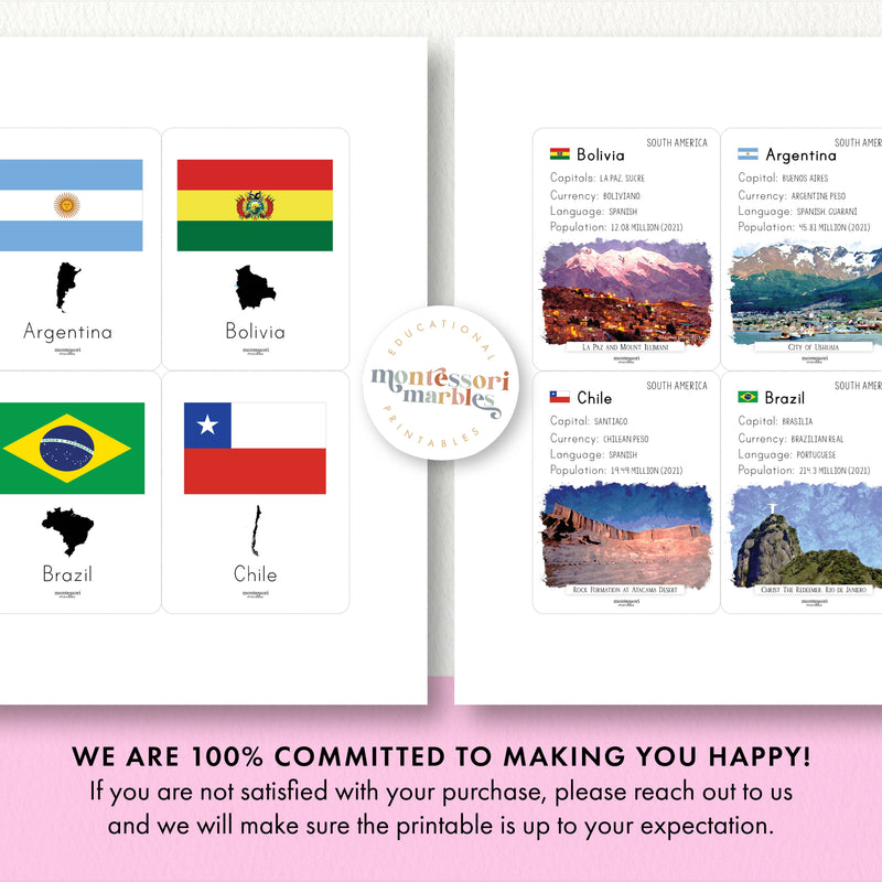 South America Fact Cards