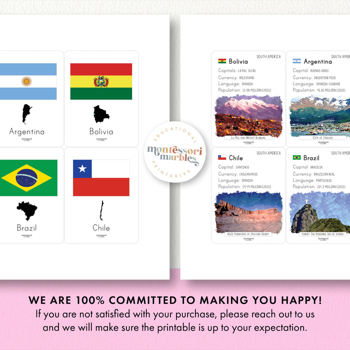 South America Fact Cards