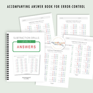 Subtraction Drills Workbook Level 3