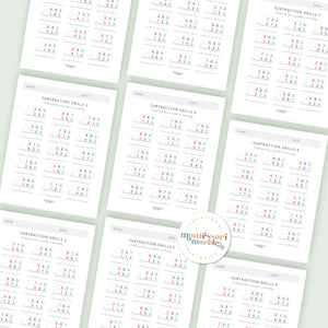Subtraction Drills Workbook Level 3