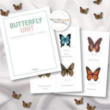 Load image into Gallery viewer, Butterfly Montessori Nomenclature Cards
