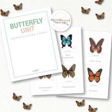 Load image into Gallery viewer, Butterfly Montessori Nomenclature Cards
