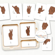 Load image into Gallery viewer, American Sign Language Nomenclature Cards (Brown)
