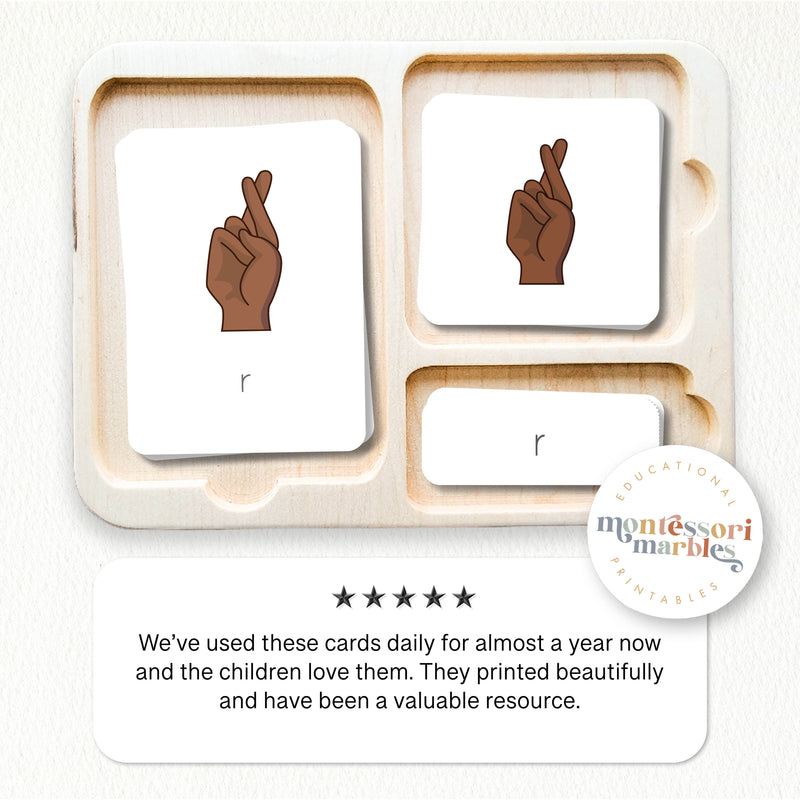 American Sign Language Nomenclature Cards (Brown)