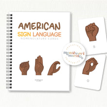 Load image into Gallery viewer, American Sign Language Nomenclature Cards (Brown)
