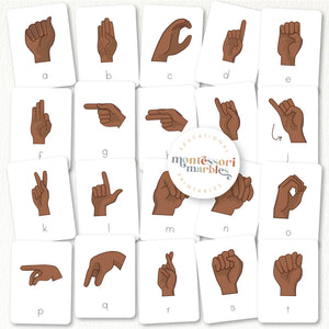 American Sign Language Nomenclature Cards (Brown)