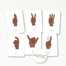 Load image into Gallery viewer, American Sign Language Nomenclature Cards (Brown)
