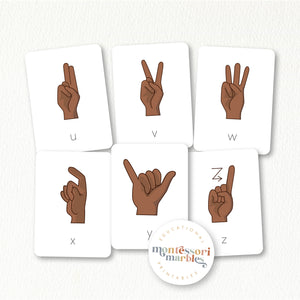 American Sign Language Nomenclature Cards (Brown)