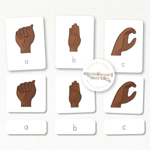 American Sign Language Nomenclature Cards (Brown)