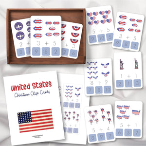 United States Addition Clip Cards
