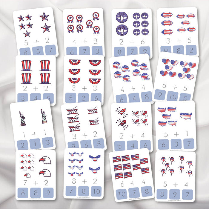 United States Addition Clip Cards