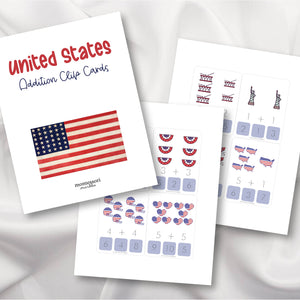 United States Addition Clip Cards