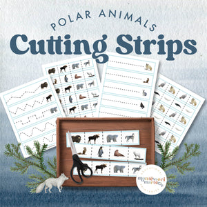 Polar Animals Cutting Strips