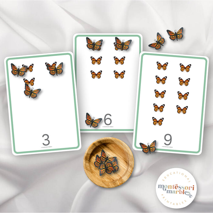 BUTTERFLY Counting Cards 1 to 10