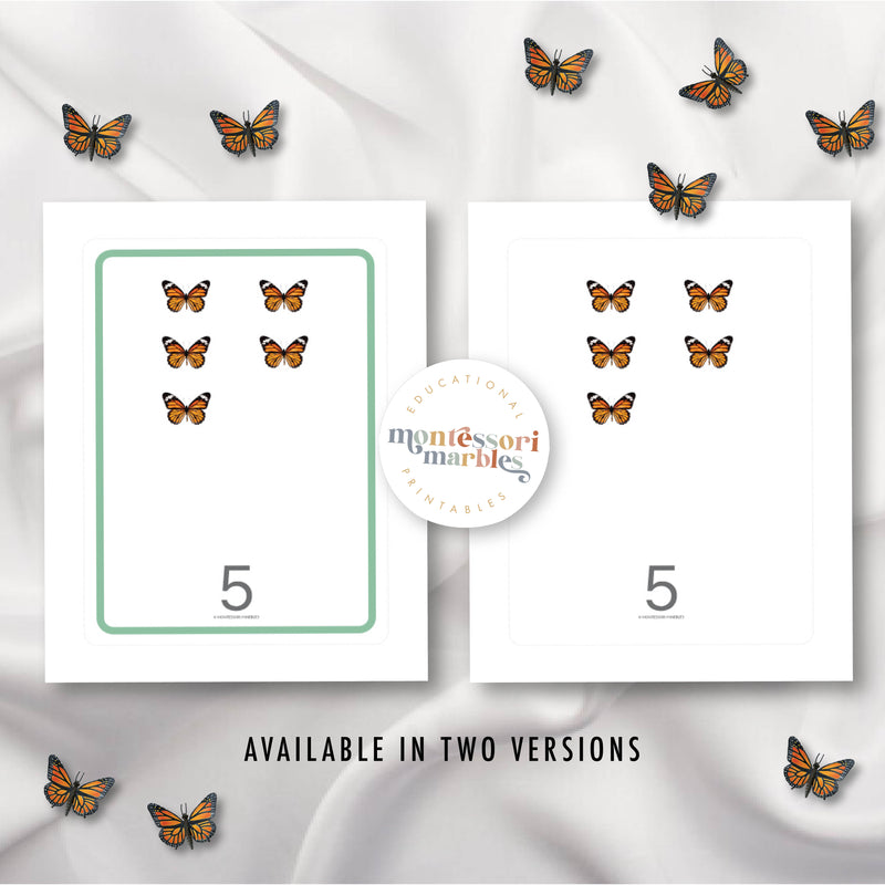Butterfly Counting Cards 1 to 10