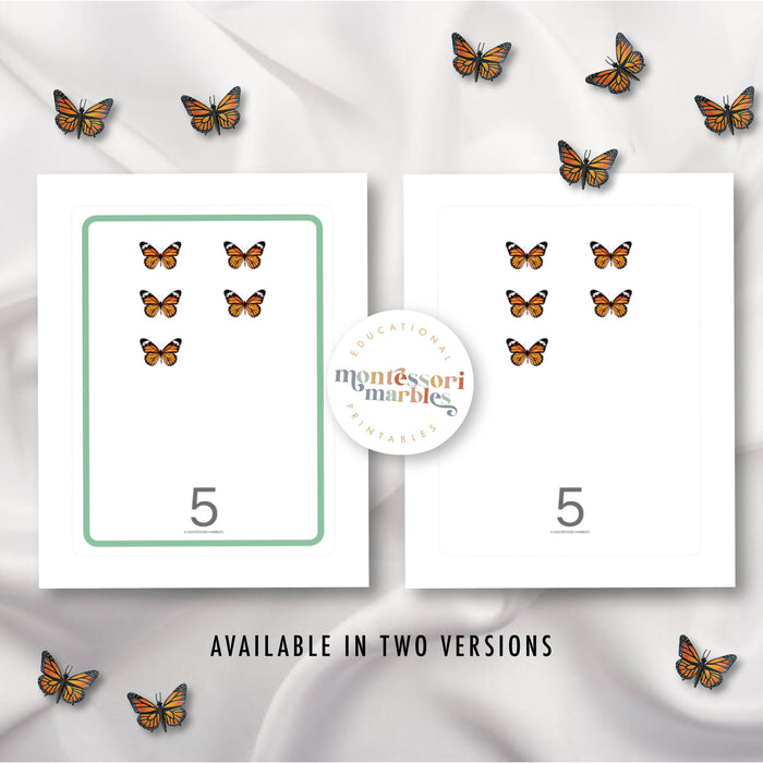 BUTTERFLY Counting Cards 1 to 10
