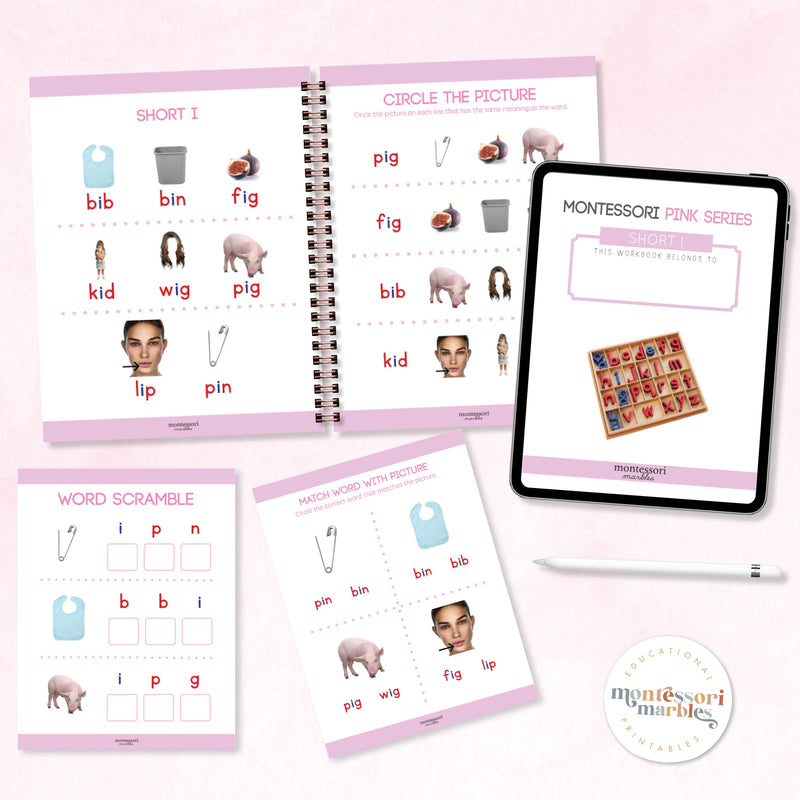 Montessori Pink Series Workbook Bundle