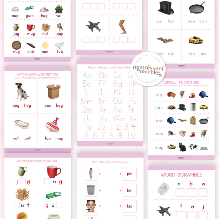 Montessori Pink Series Workbook Bundle